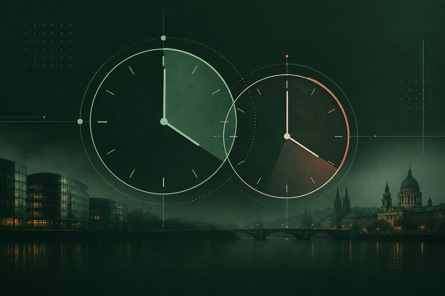 Two overlapping timing mechanisms representing CRA and DORA reporting deadlines