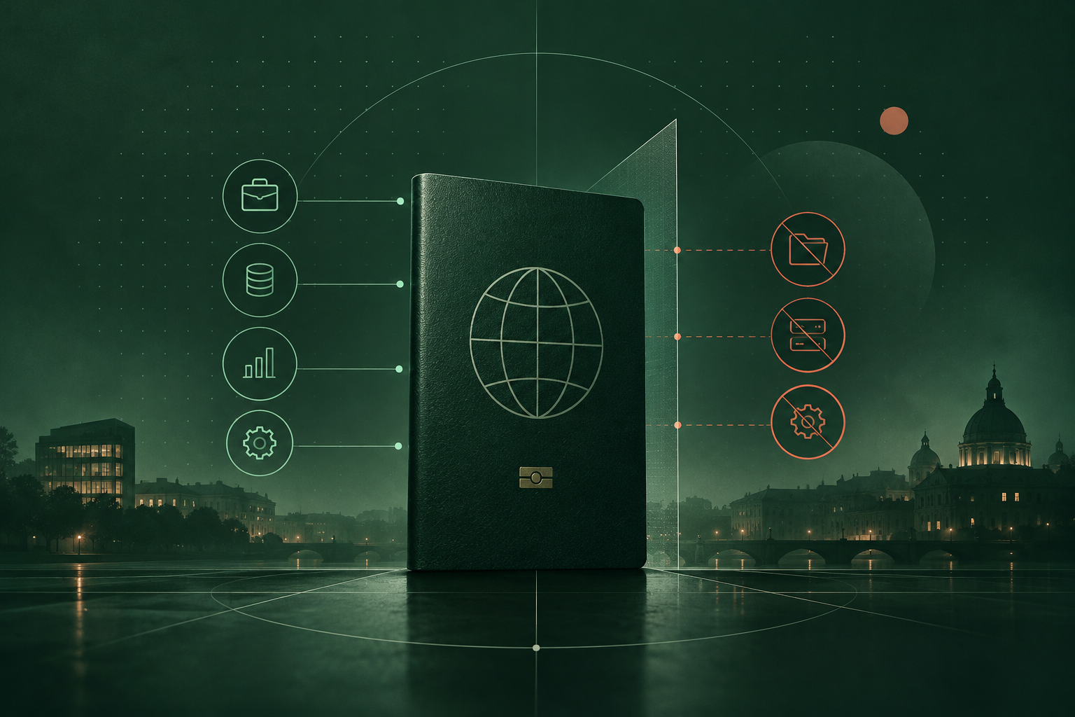 Abstract illustration representing AI agent authorisation and governance